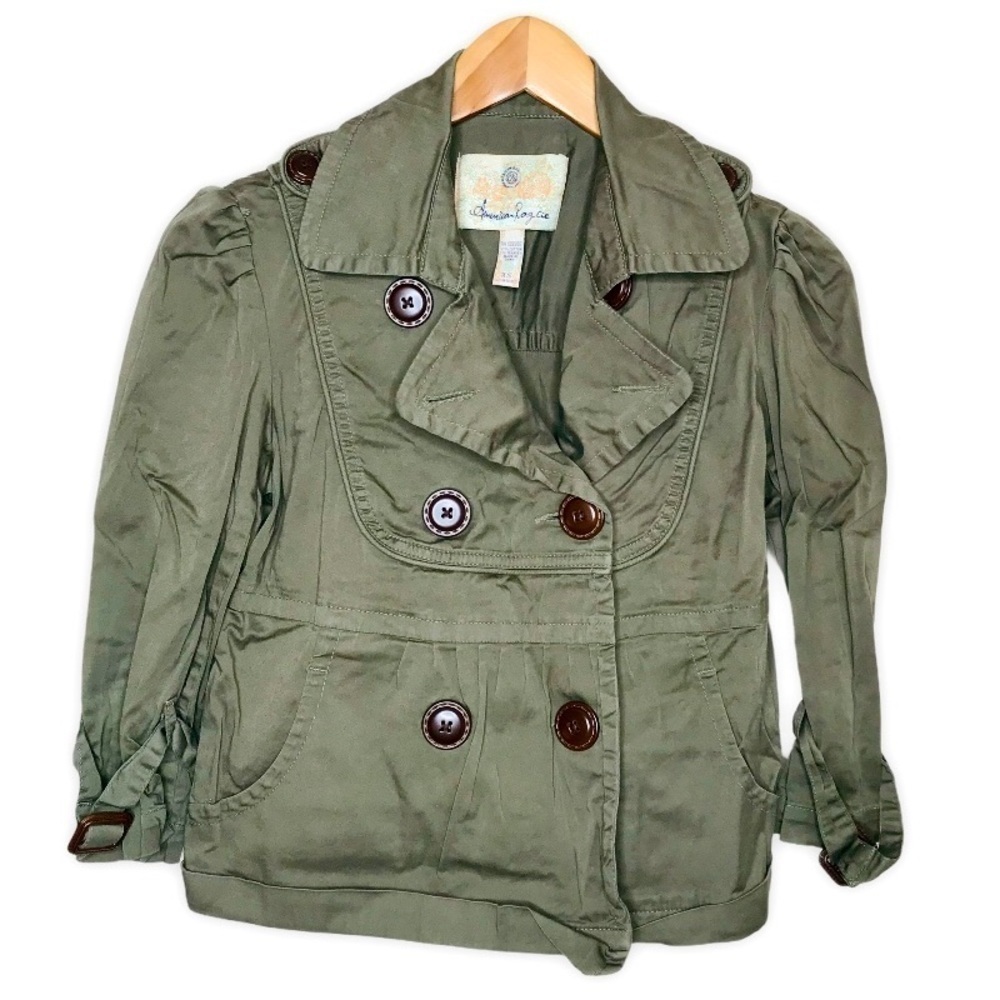 AMERICAN Rag Olive Green Peplum Utility Jacket